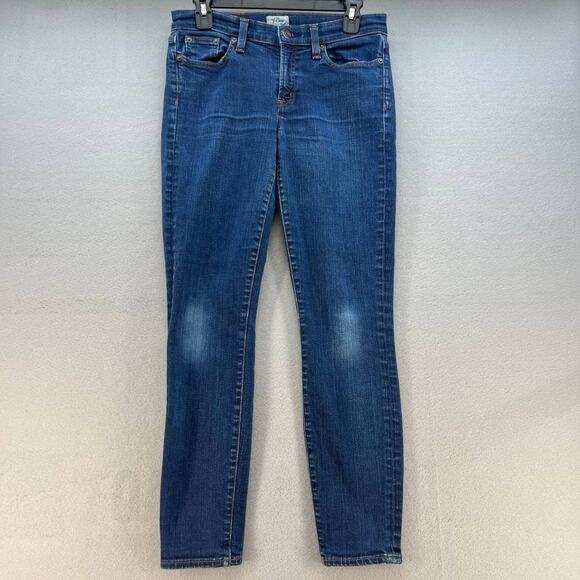 J.Crew Trademark Jeans Women's Toothpick Skinny Size 27(4) Modern Preppy Casual - Picture 1 of 12